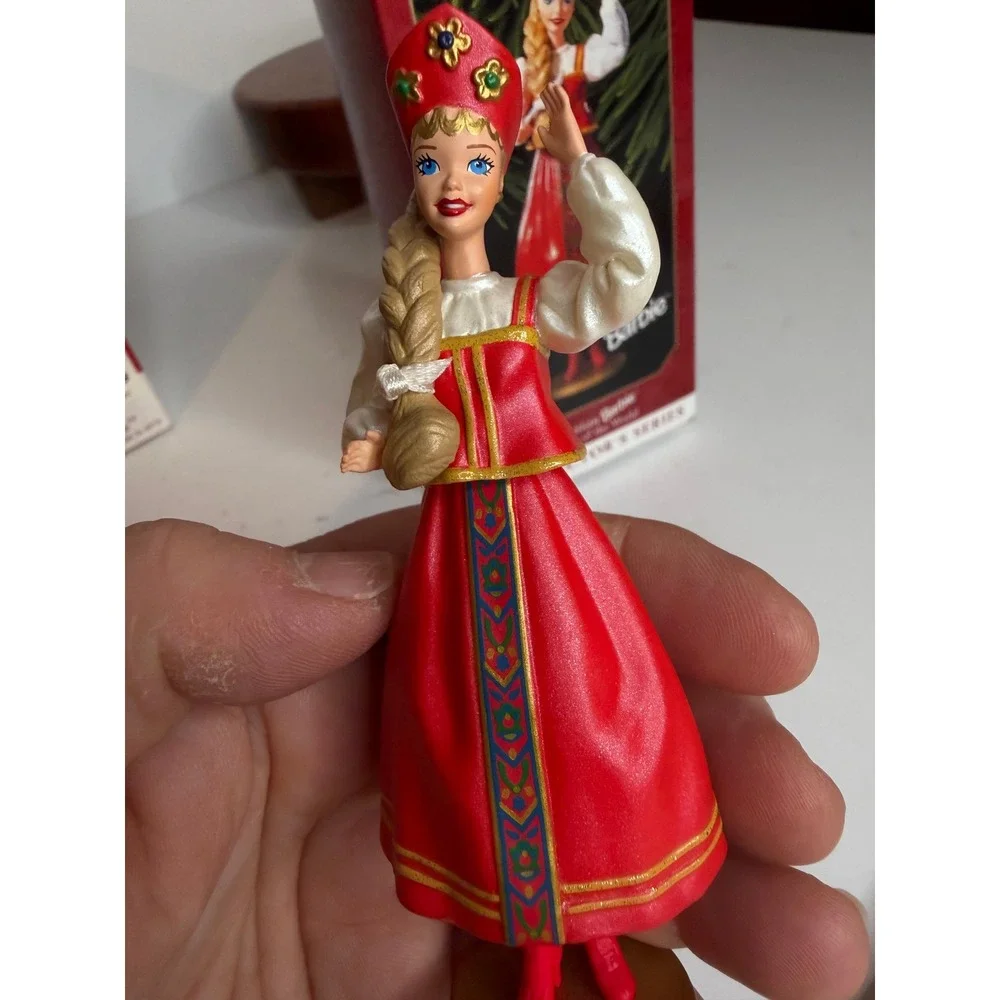 Vintage Hallmark Barbie Keepsake Ornament Lot 3Gay Parisienne Russian Red Carpet